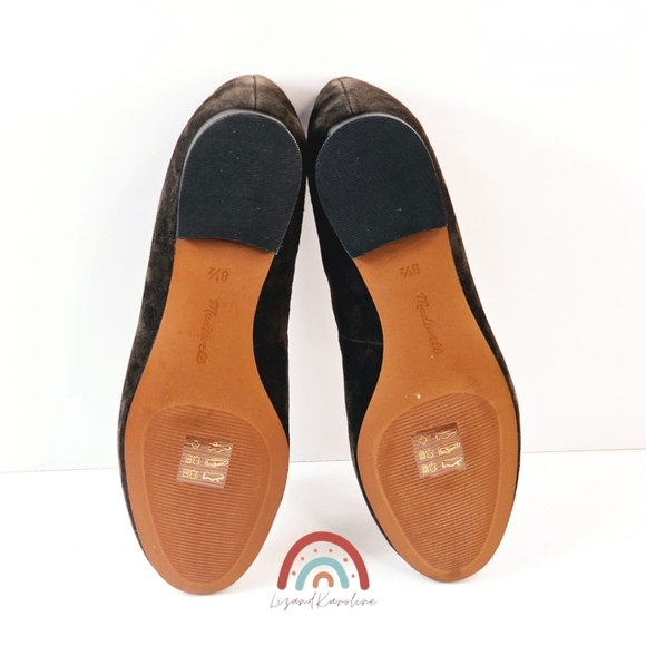 New! Madewell The April Ballet Flat in Dark Carob Leather Suede - Picture 13 of 16